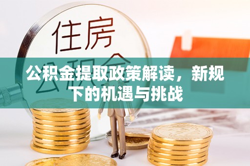 钦南公积金提取政策解读，新规下的机遇与挑战